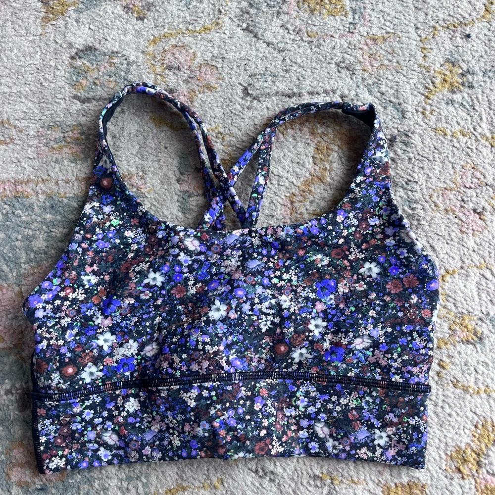 lululemon athletica Floral Sports Bra - Blue and Purple